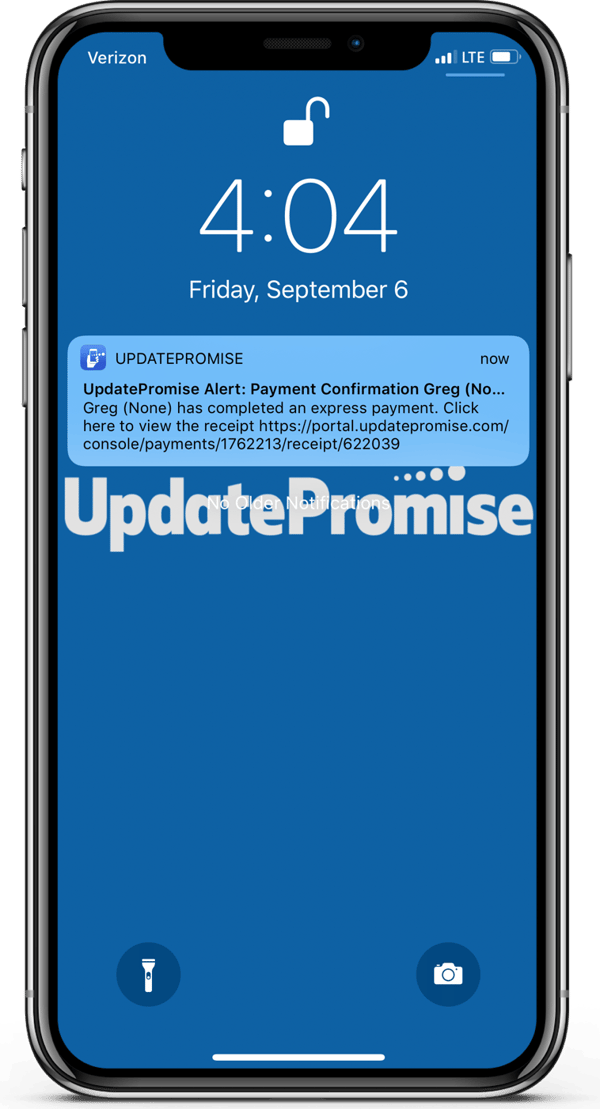 Mobile Payments Powered By UpdatePromise